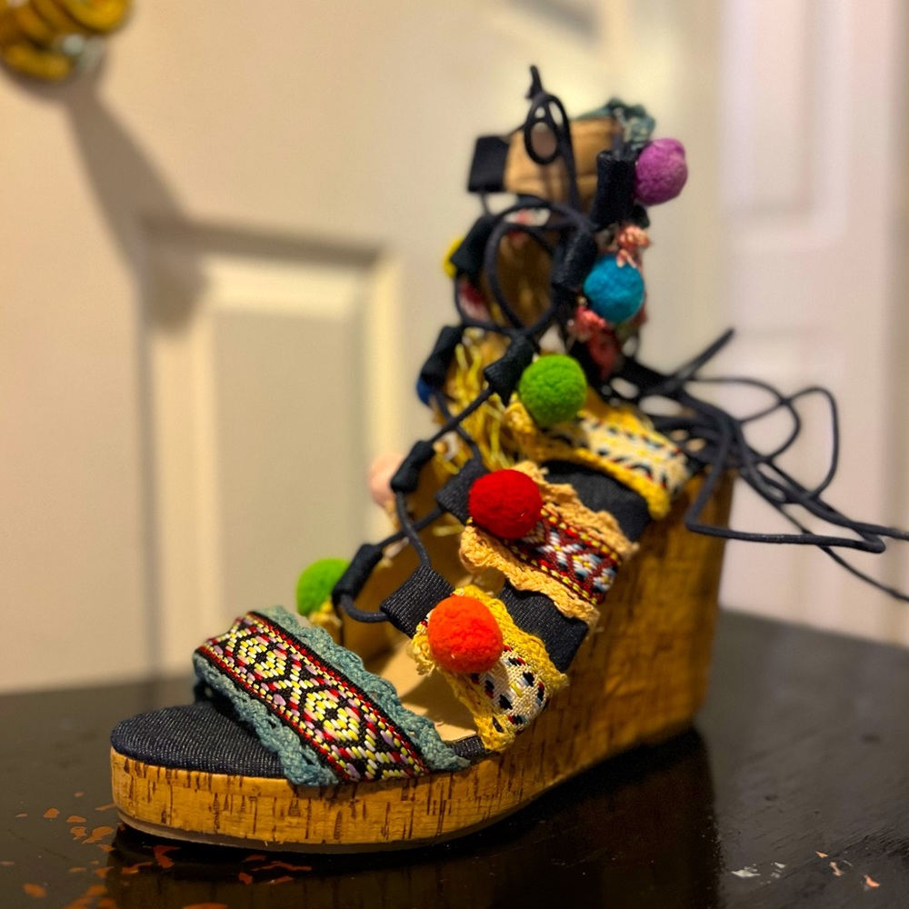 Catherine Malandrino Colorful Wedge Sandal